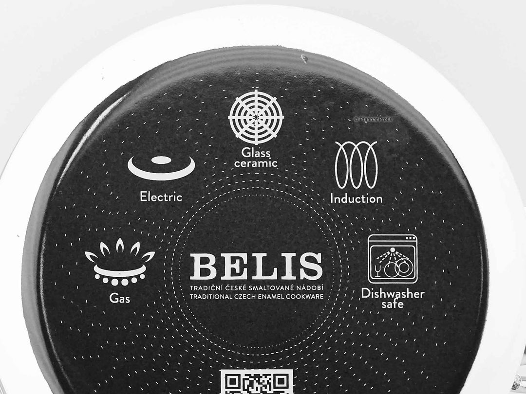 BELIS casserole en acier émaillé PREMIUM 20 cm BLANC