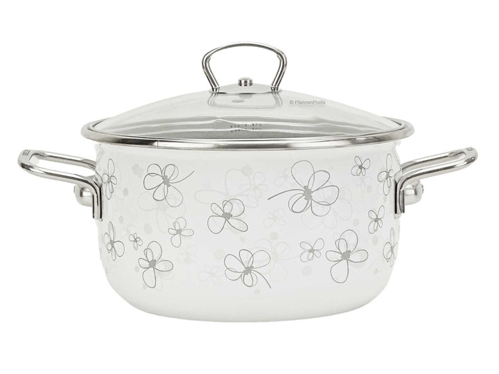 BELIS casserole en acier émaillé PREMIUM 20 cm BLANC