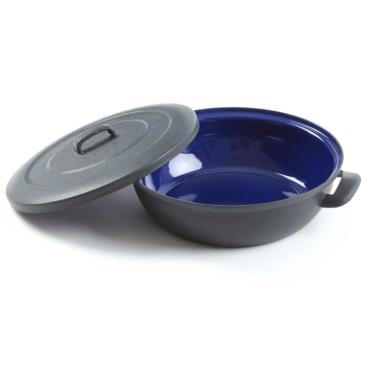 BELIS tegame in acciaio smaltato STABIL EXTRA 28 cm con coperchio