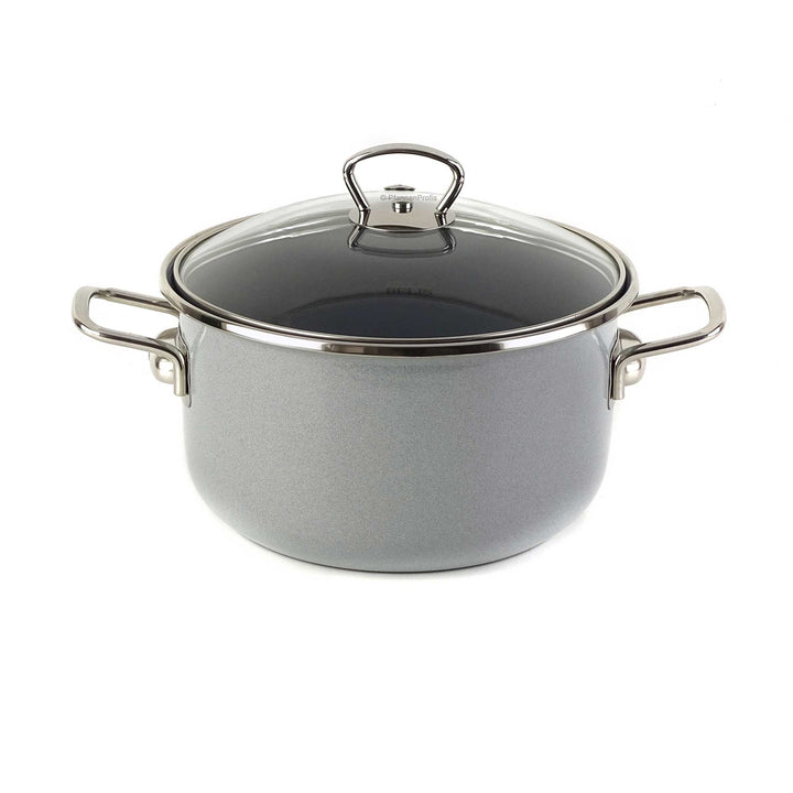 BELIS pentola in acciaio smaltato PREMIUM 20 cm GRIGIO