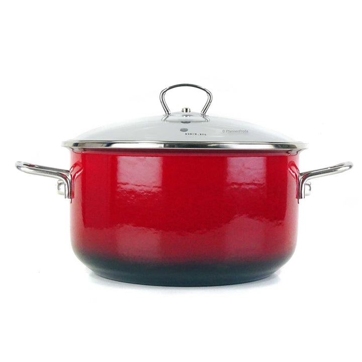 BELIS marmite en acier émaillé PREMIUM 24 cm ROUGE