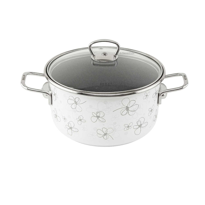 BELIS casserole en acier émaillé PREMIUM 20 cm BLANC