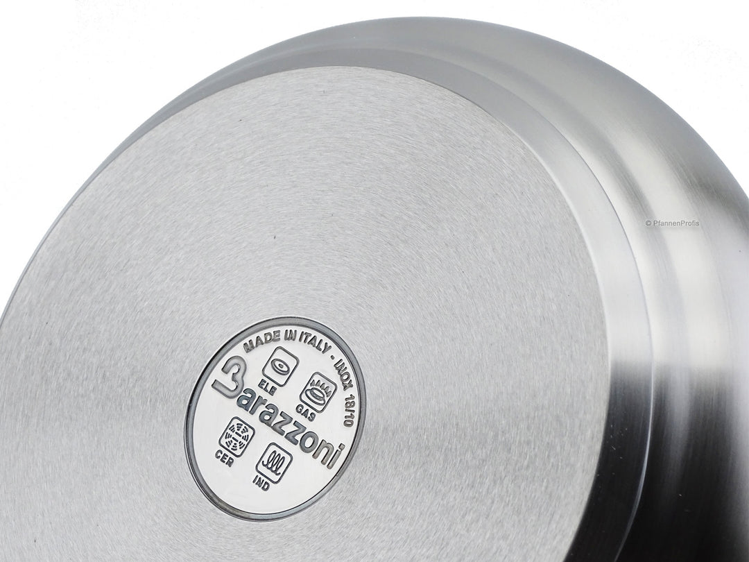BARAZZONI Dampfgartopf TUMMY Edelstahl 22 cm Kochtopf + Deckel + Dämpfeinsatz