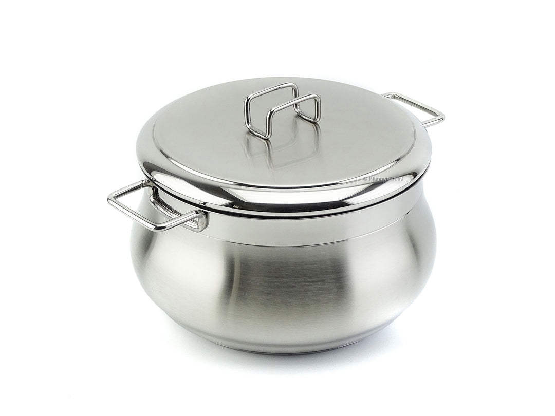 BARAZZONI Dampfgartopf TUMMY Edelstahl 22 cm Kochtopf + Deckel + Dämpfeinsatz