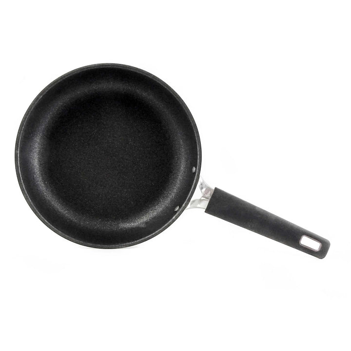 BARAZZONI poêle en acier inoxydable 33-CARATI antiadhésive 24 cm avec poignée en silicone