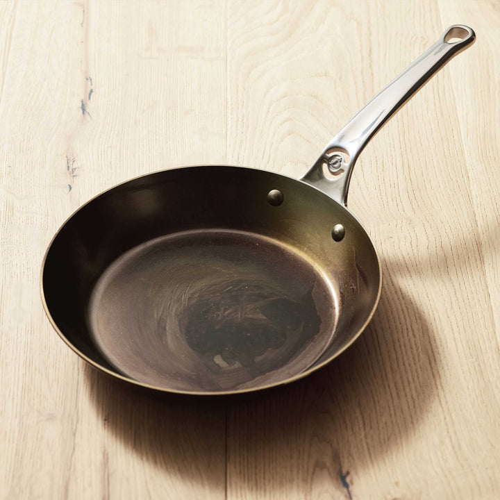 DE BUYER padella di ferro a prova di forno MINERAL B PRO 28 cm acciaio al carbonio con manico in acciaio inox