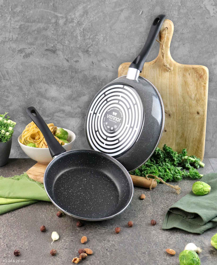 VITRINOR frying pan K2 24 cm steel enamel non-stick pan
