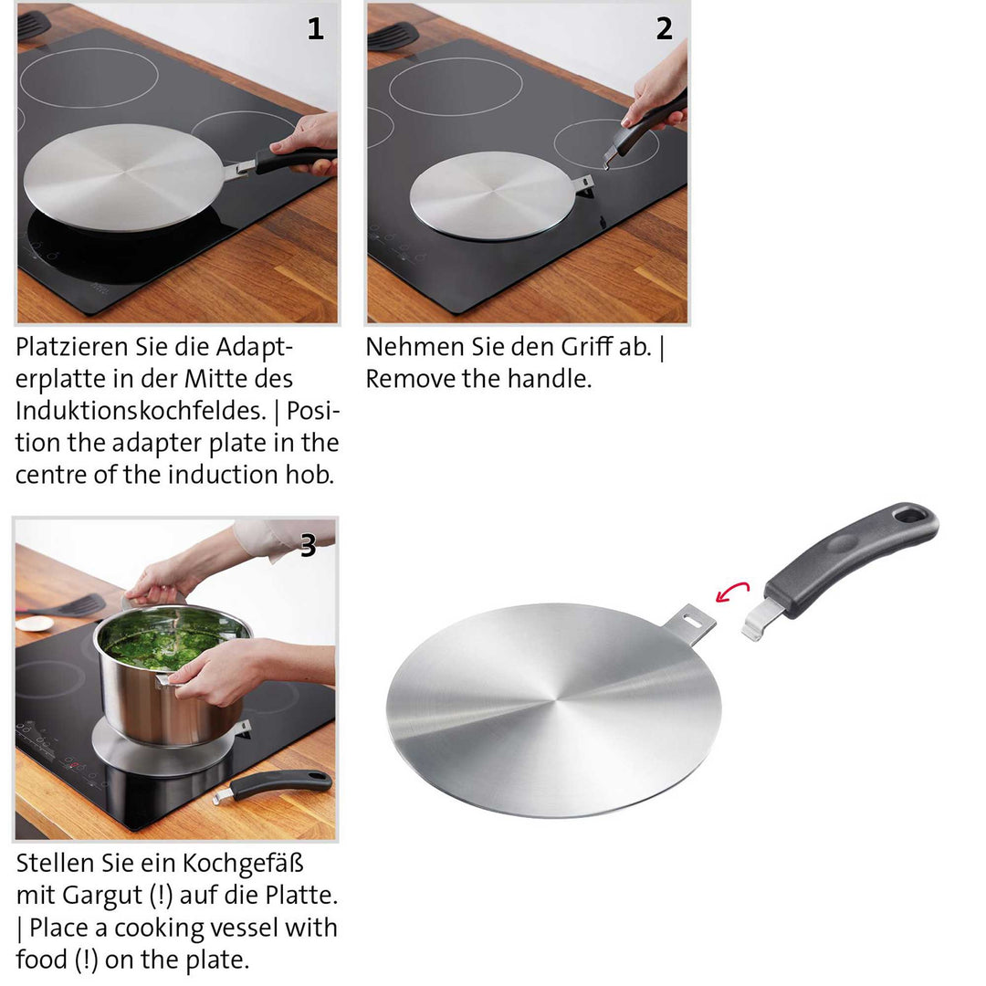 WESTMARK Adapterplatte für Induktion 24 cm mit abnehmbarem Griff