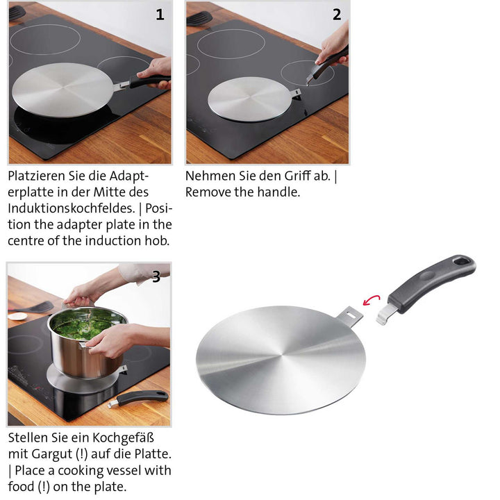 WESTMARK Adapterplatte für Induktion 24 cm mit abnehmbarem Griff