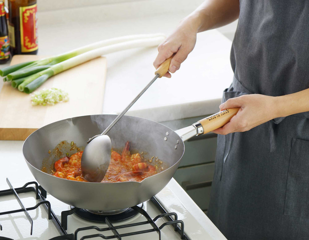 YOSHIKAWA Titan Wok TAI 30 cm Titanium super leichte Wokpfanne aus Japan