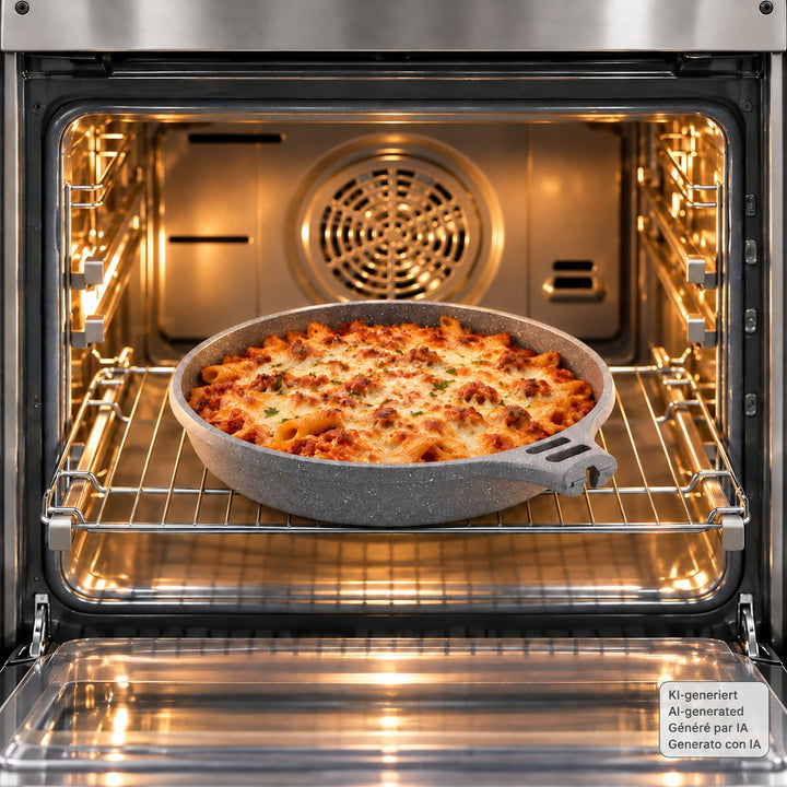 CASTEY Alu Guss Mini-Bratpfanne STONE CERAMIC 16 cm PFAS-frei abnehmbarer Holzgriff Induktion