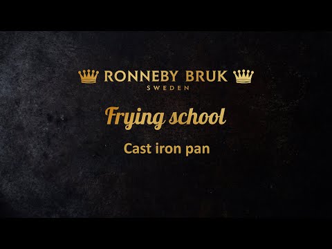 RONNEBY BRUK Gusseisen Grillpfanne MAESTRO 28 cm Eichenholzgriff, schon eingebrannt