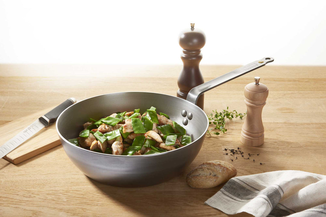 DE BUYER iron country pan MINERAL B ELEMENT 24 cm deep skillet