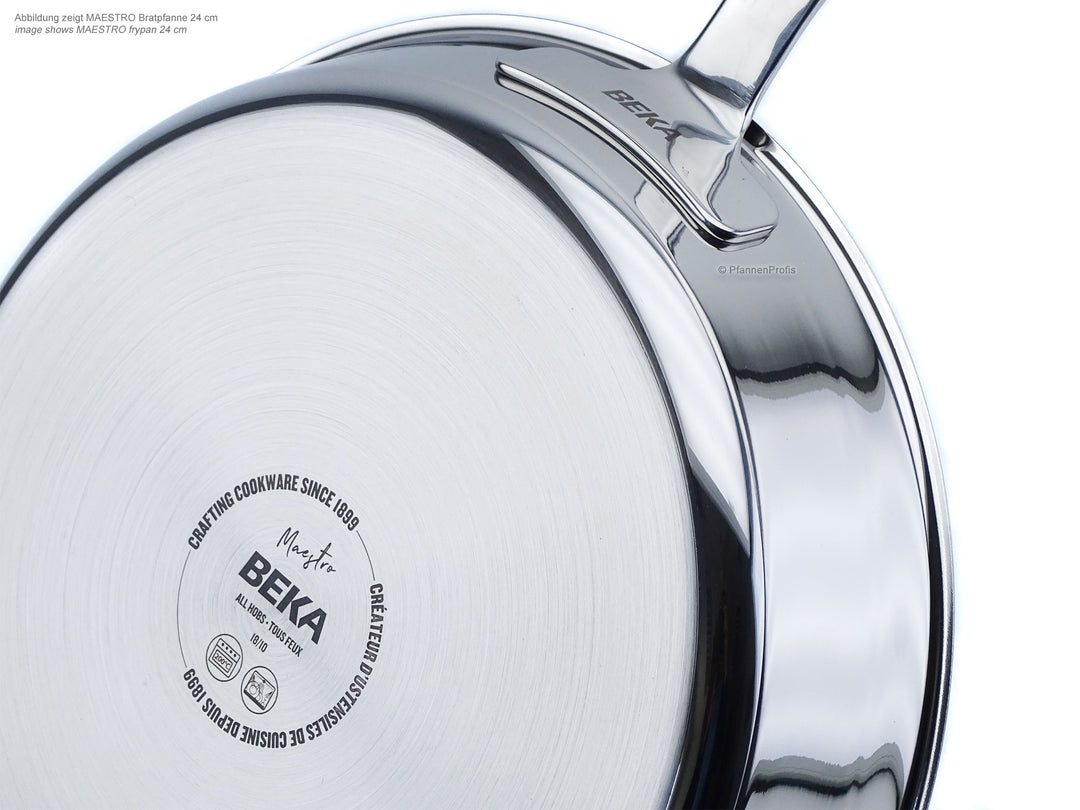 BEKA Bratpfanne MAESTRO 32 cm Edelstahl Pfanne unbeschichtet