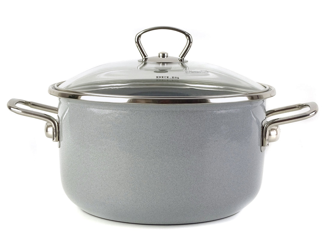 BELIS pentola in acciaio smaltato PREMIUM 20 cm GRIGIO