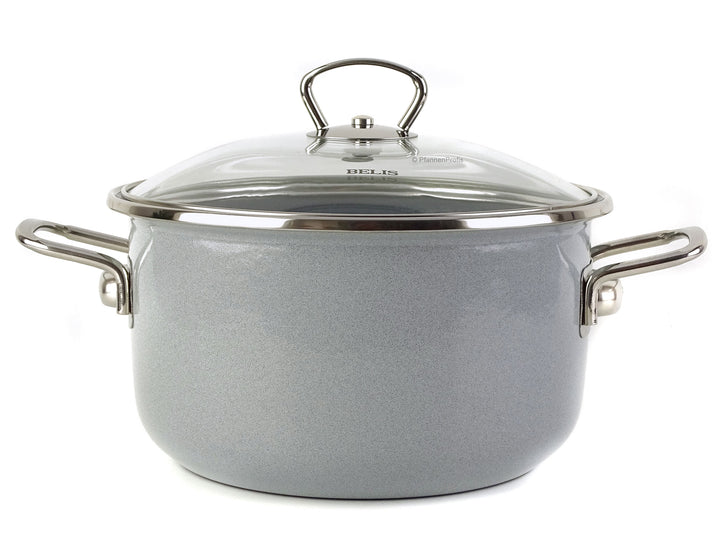 BELIS pentola in acciaio smaltato PREMIUM 20 cm GRIGIO