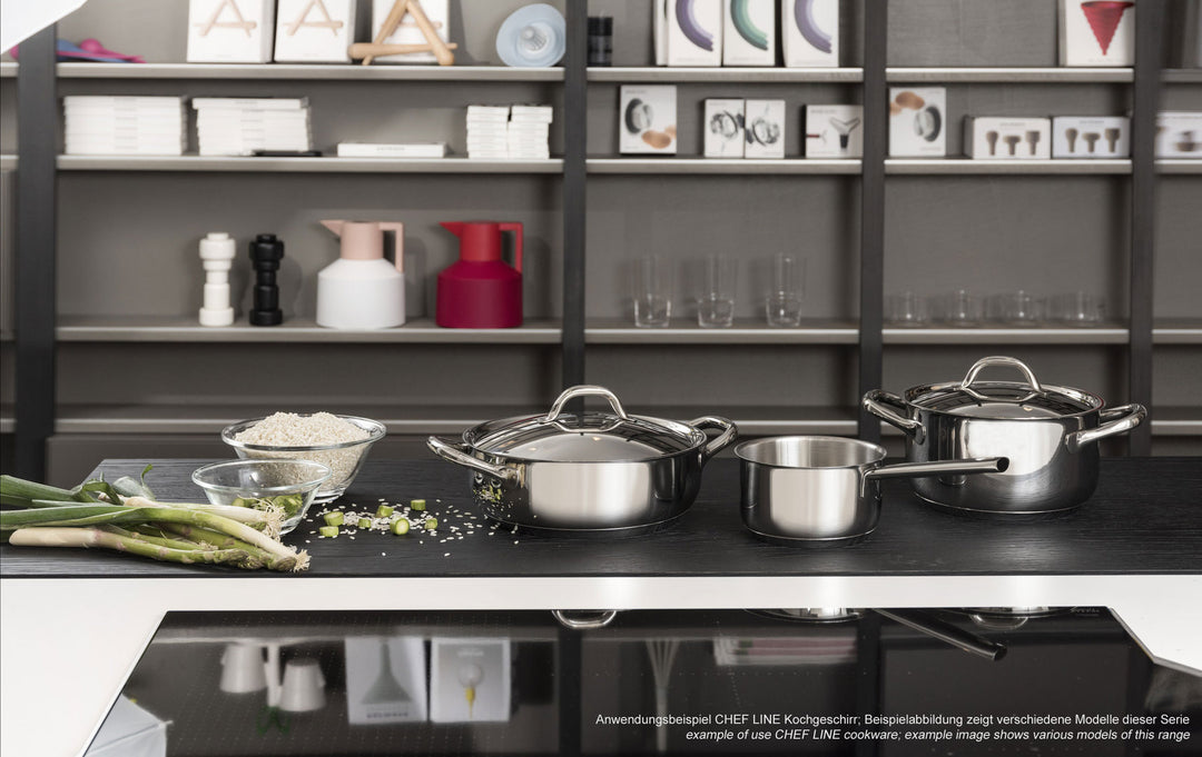 BARAZZONI Kochtopf CHEF LINE Edelstahl 24 cm mit Deckel 4,7 L