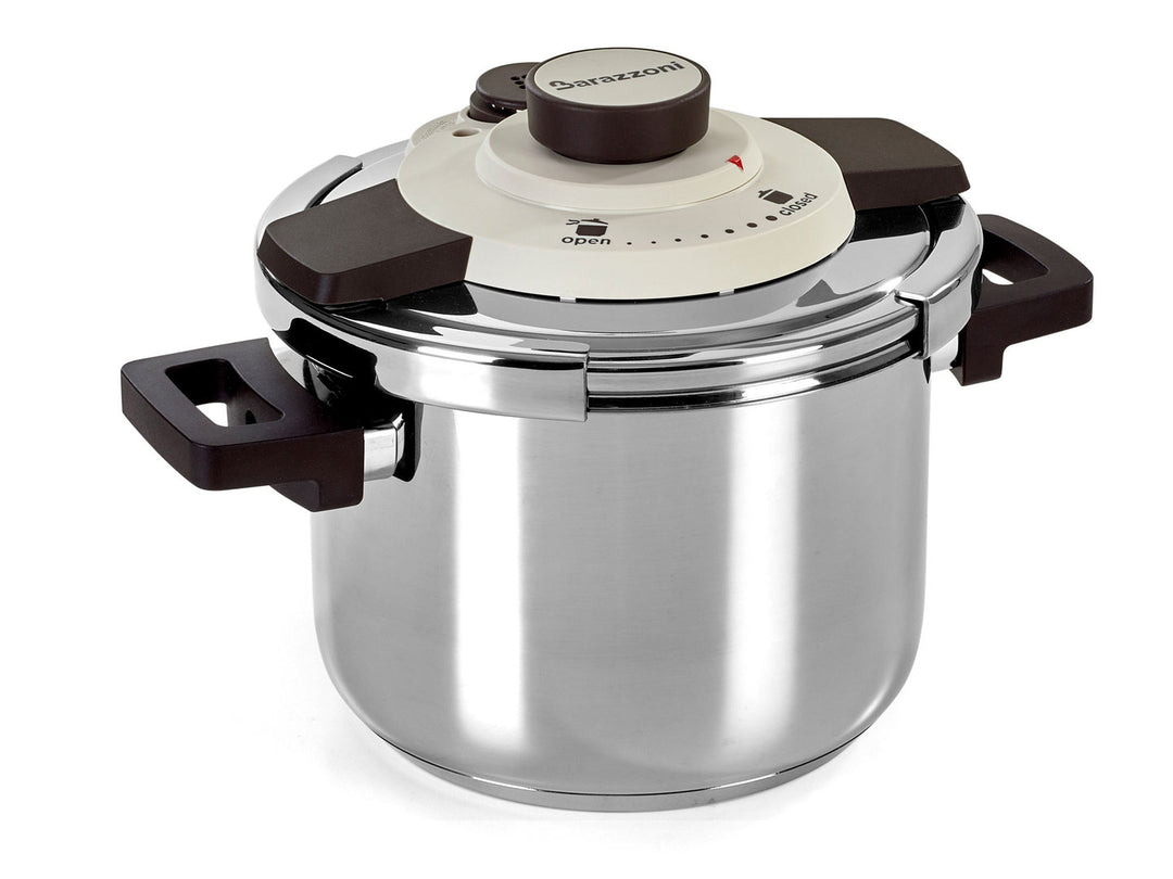 BARAZZONI Schnellkochtopf FACILE DUAL SYSTEM Edelstahl 22 cm 6 L
