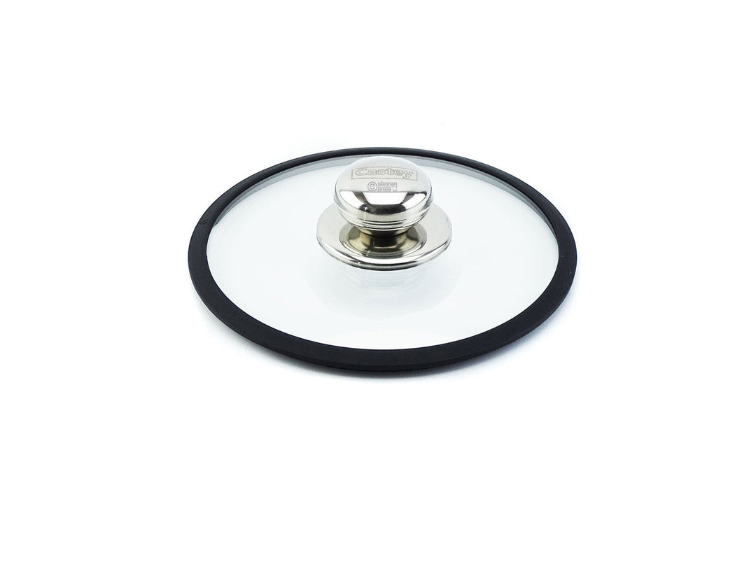 CASTEY Deckel 16 cm Glasdeckel mit Silikonring hitzebeständig bis 220°C ofenfest