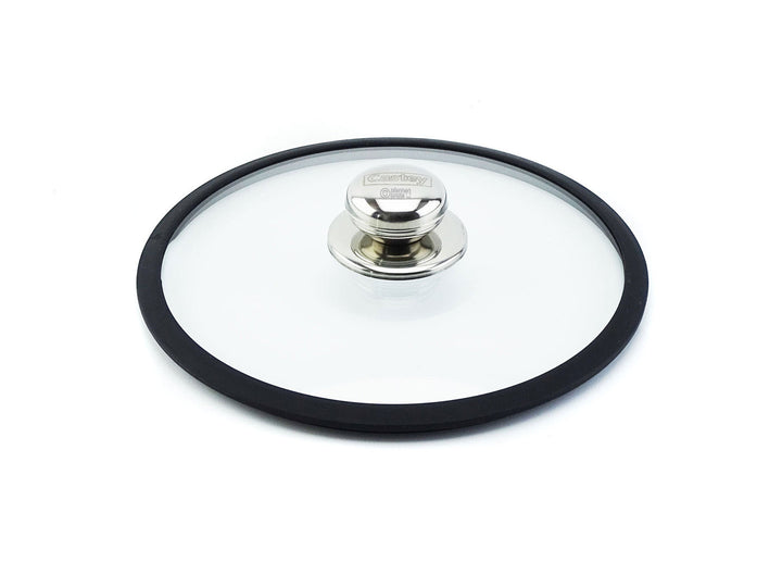 CASTEY Deckel 22 cm Glasdeckel mit Silikonring hitzebeständig bis 220°C ofenfest