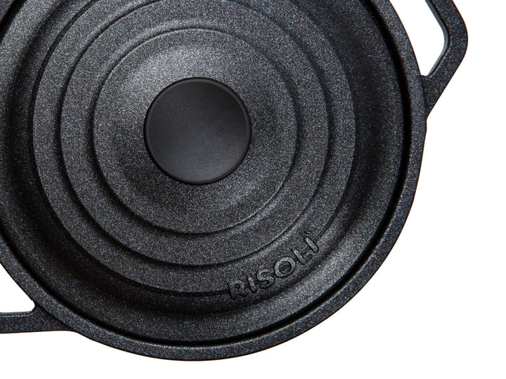 RISOLI Alu Guss Bräter Topf LE PIGNATTE 24 cm Cocotte rund Induktion