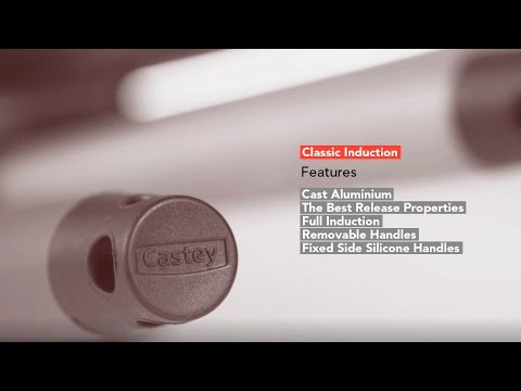 CASTEY cast alu frypan CLASSIC 27 x 27 cm detachable wooden handle induction